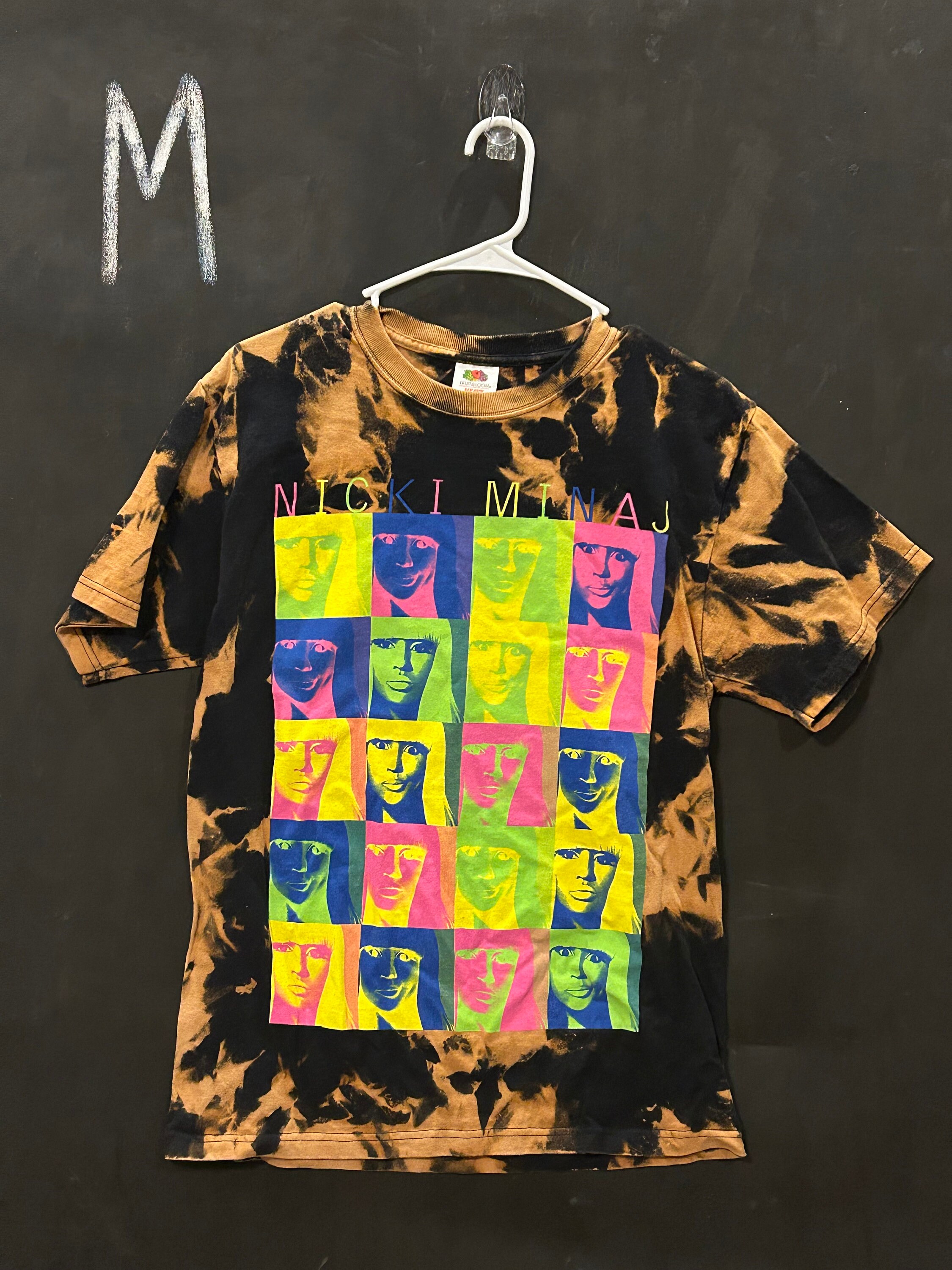 Vintage Nicki Jersey Bleach Dyed Nicki Minaj T-shirt Medium