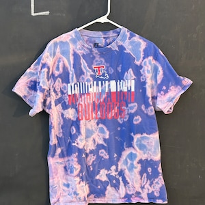 Bleach Dyed Louisiana Tech T-Shirt - Large