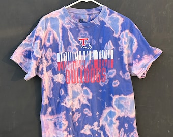 Bleach Dyed Louisiana Tech T-Shirt - Large