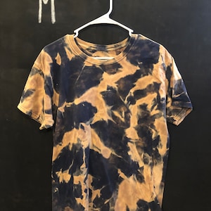 Bleach Dyed Vintage Navy T-Shirt - Medium