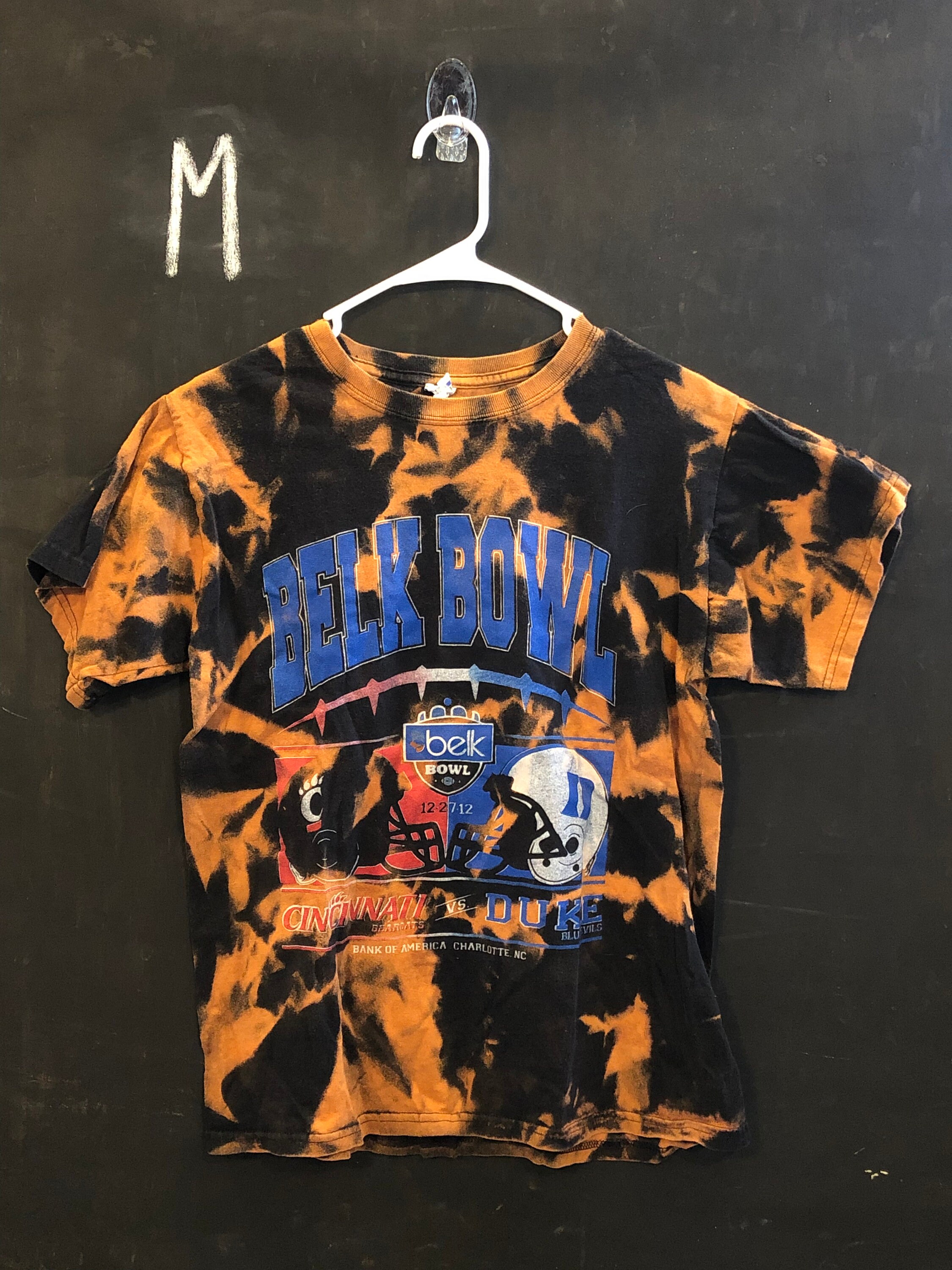 Bleach Dyed UC Belk Bowl T shirt Medium Etsy Canada