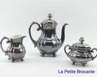 WMF sterling silver and porcelain coffee set 3 pces