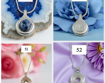 Oops Sale!  Plateau Key Blue Agate, Plateau Engraved C, Rose Gold French key, Silver French key w/crystal.