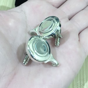 Cufflinks (French) custom made closed hole flute key cufflinks