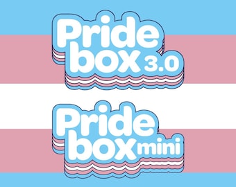 Trans pride box, coming out gift, Trans flag letterbox gift