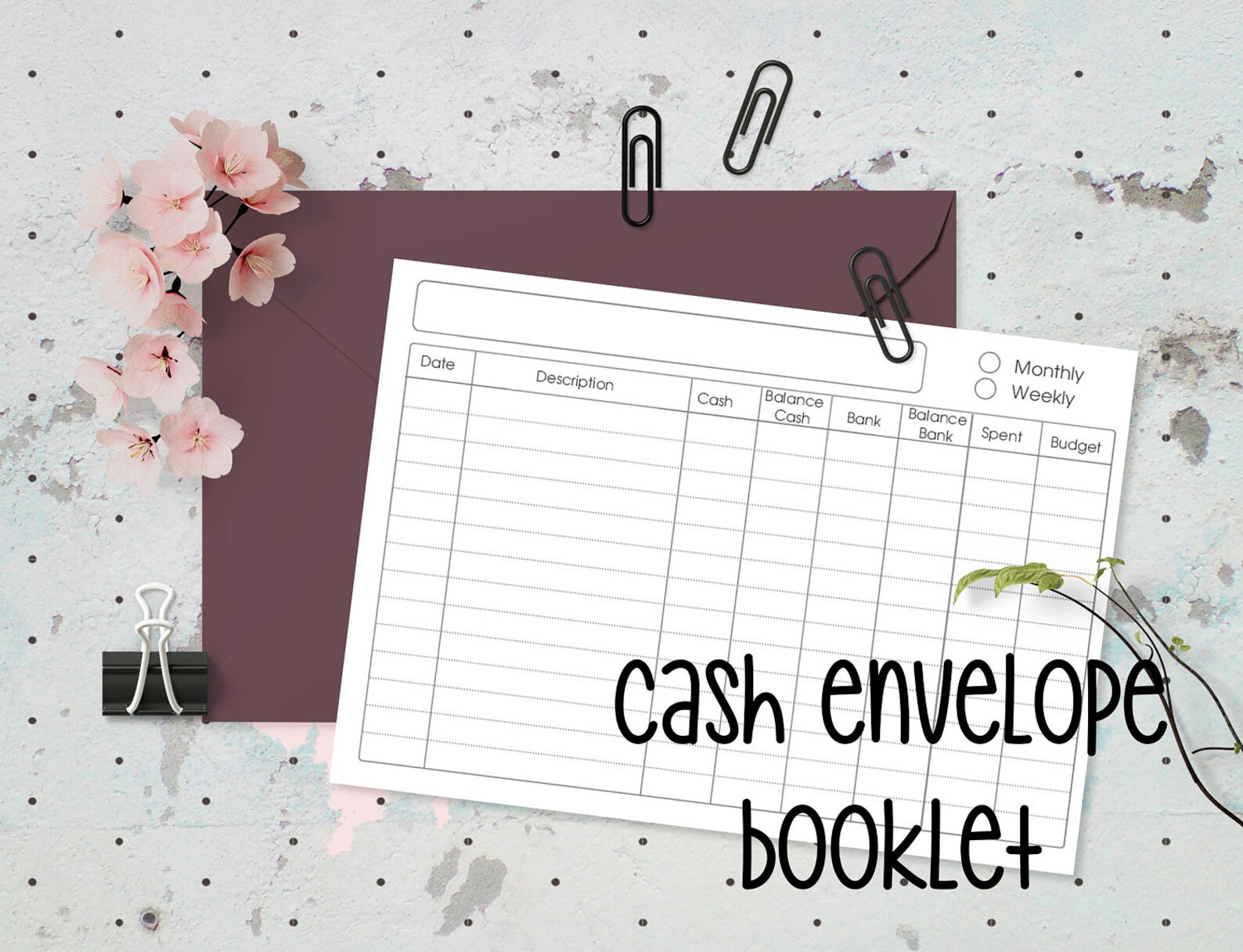 Envelope system expenses booklet Plantilla de gastos sistema Etsy España