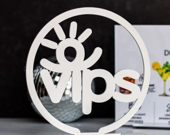 Wood Logo Table Sign – Conference Decor – Custom Business Centerpiece