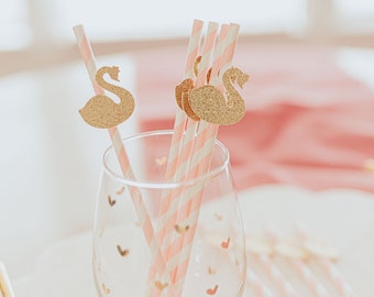 Swan Party - Swan Birthday - Swan Princess - Swan lake party straws - Swan Lake Party - Swan Princess 1st Birthday Decor - Swans