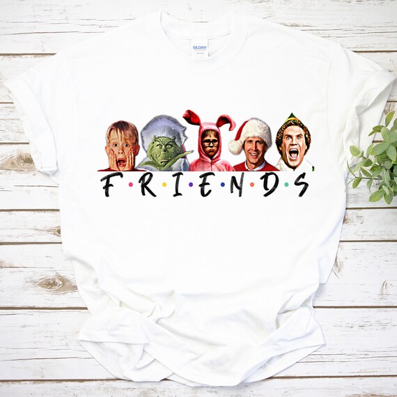 Gift for Wife Christmas Friends Tshirt Fun Grinch Santa Ralphie Cousin Eddie Kevin Clark Griswold Christmas Story