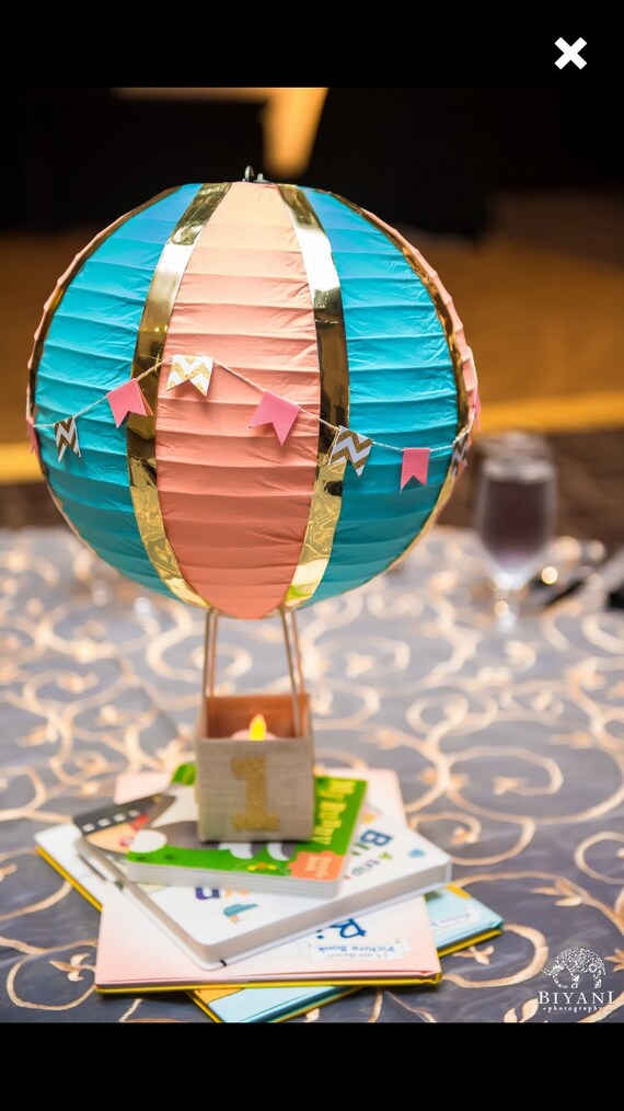 Hot Air Balloon Decorations Up Up And Away Baby Shower