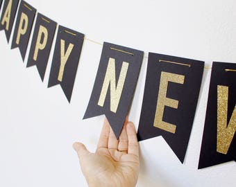 New Year Banner, New Years party Banner, Happy New Year Sign, New Years Eve Party Decorations, New Years Eve Decor