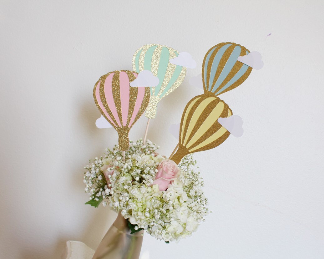 Hot Air Balloon Decorations Baby Shower Centerpiece Up Up Etsy
