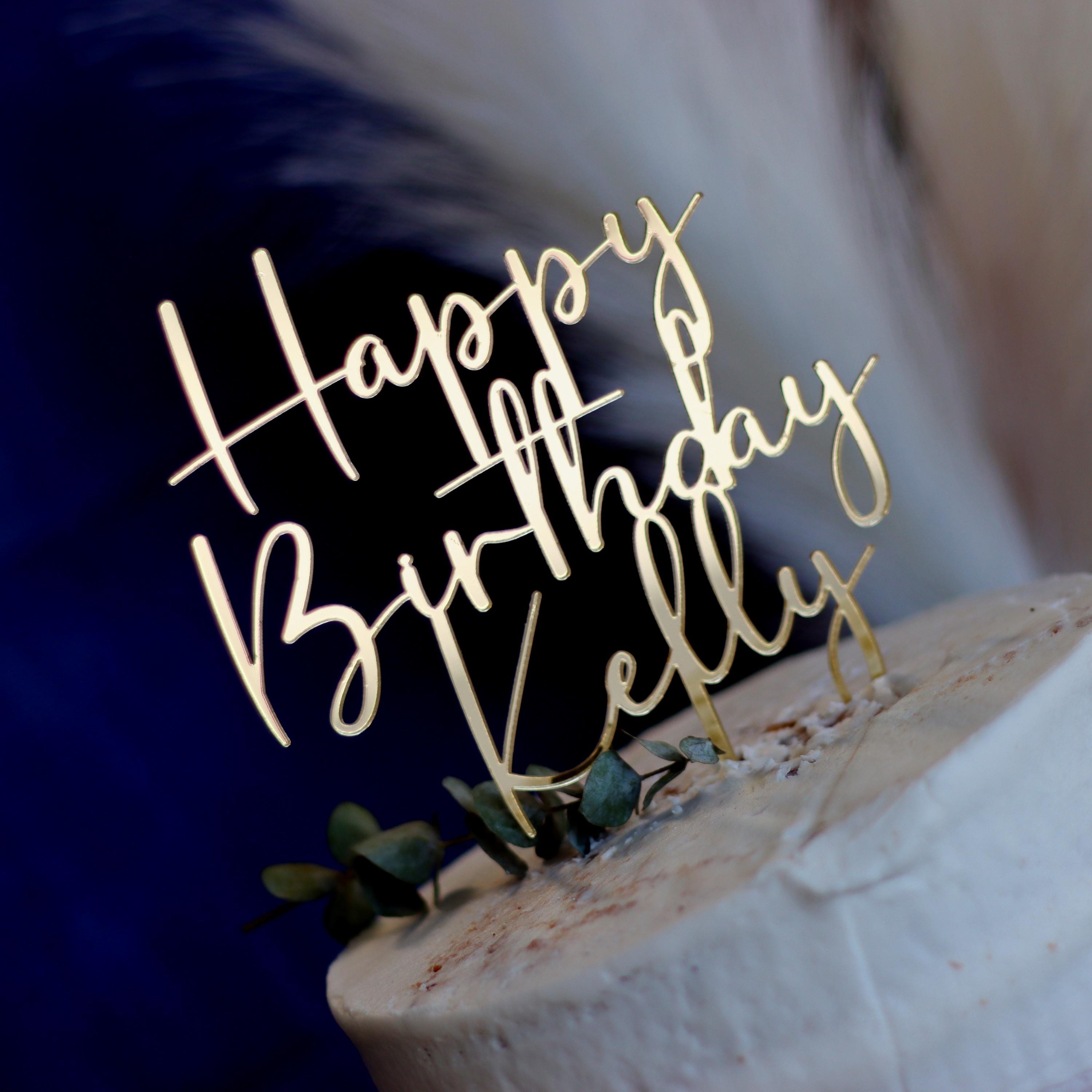 Happy Birthday Mum Tortenaufsatz – Doppelseitig Glitzernd, Wiederverwendbar & Einfach Zu Montieren