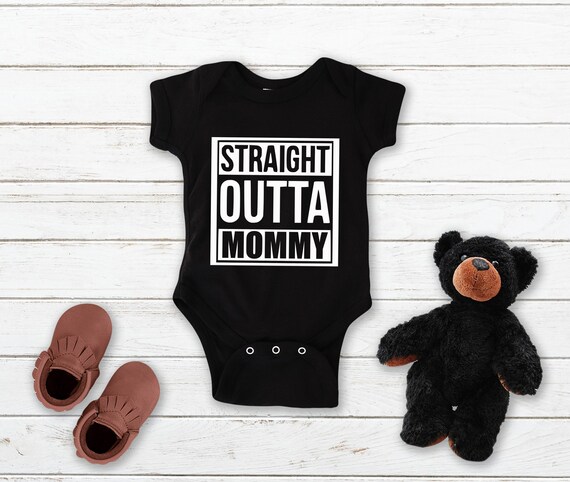 Straight Outta Mommy Onesie Quarantine Baby Onesie Quarantine
