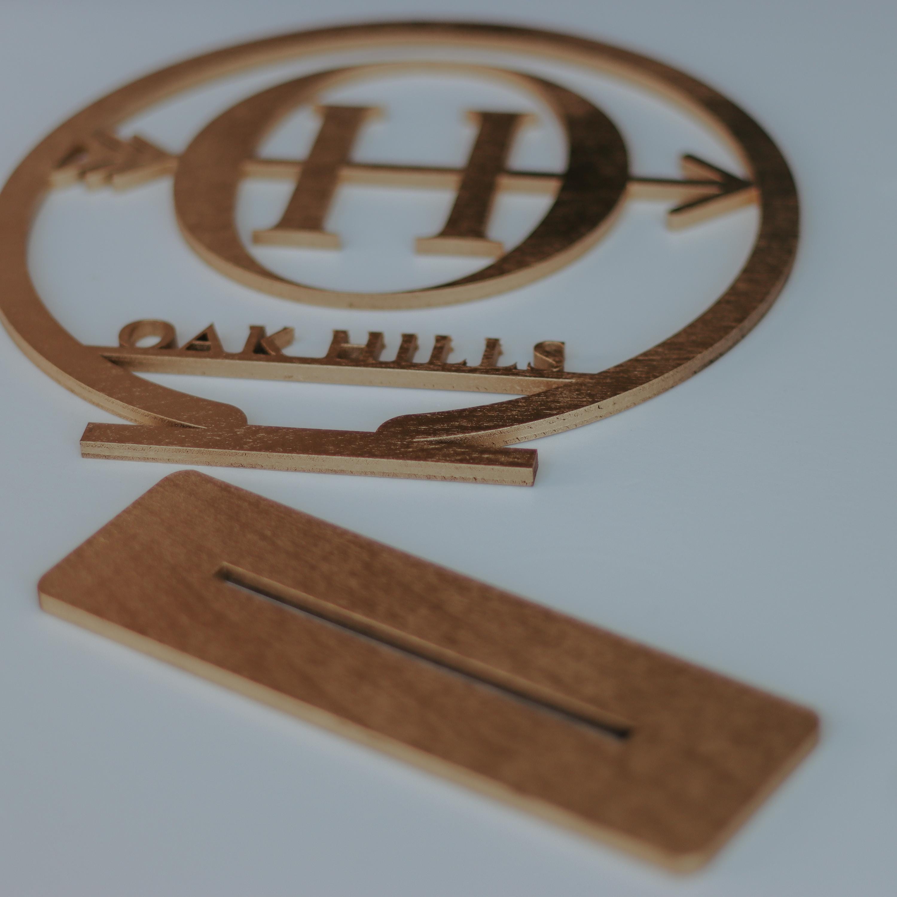 Custom Wooden Logo Centerpiece: Corporate Event Table Sign - Etsy