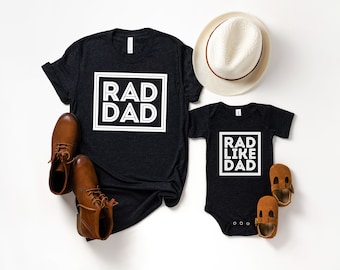 Rad Dad and Rad Like Dad Father and Son Matching Shirts, Dad and Son Shirt, Dad and Baby Shirt, Father Son Gift, Daddy and Me Shirt