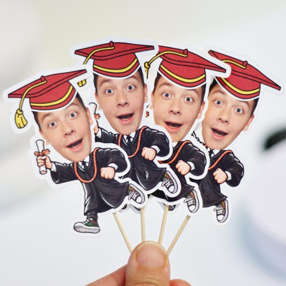 Personalized Class of 2026 Graduation Funny Face Toppers, Graduation Gift for Him or Her