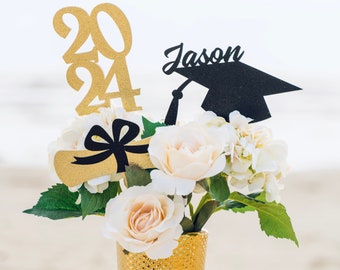 Graduation Centerpiece, Graduation Party Decorations, Class of 2024 Grad Centerpiece Sticks, Graduation Centerpiece 2024