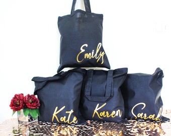 Bridesmaids Gifts, Bridesmaids Tote Bags, Bridesmaids Bags, Bridal Party Gift, Personalised Tote Bag, Custom Tote for Weddings