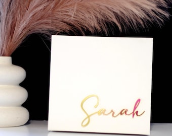 3D Acrylic Name Decal: Custom Bridal Shower Gift Tag