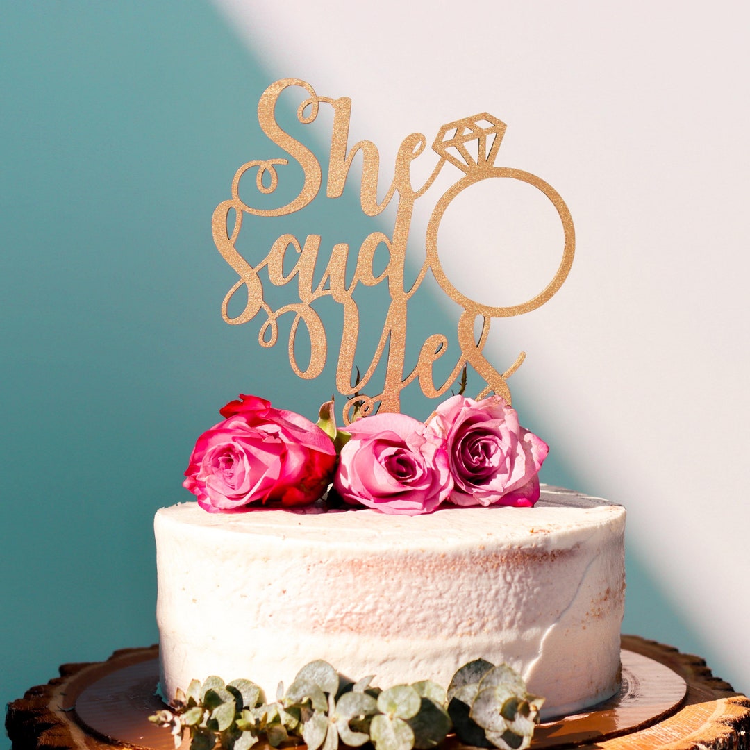 WeBenison Cake Topper 'She Found Her Keeper' – Gold-glitzernd Für Hochzeit, Verlobung & Brautdusche