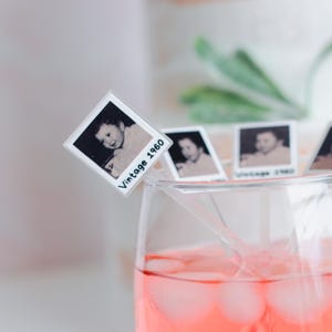 70th Birthday Drink Stirrers, Custom Face Acrylic Cocktail Stir Sticks, Milestone Party Favors, Funny 70th Birthday Gifts, Bar Drink Decor