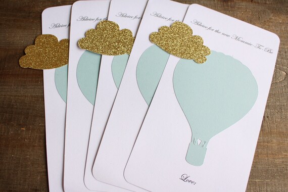Advice Cards Shower Games Card Advice Hot Air Balloons Up Up Advice Cards Shower Games Card Advice Hot Air Balloons Up Up