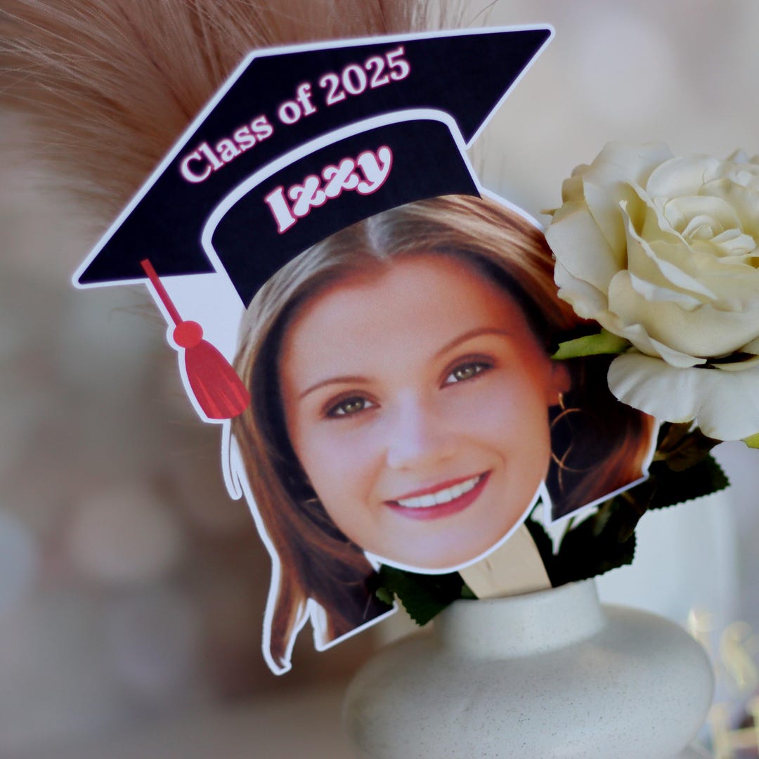 Graduation Inserrt Face Custom Face Graduation Centerpiece Sticks: Photo Party Decor - Etsy