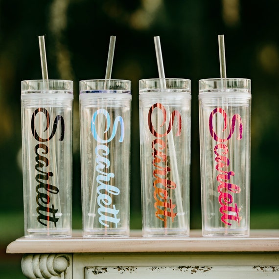 custom tumblers with straw