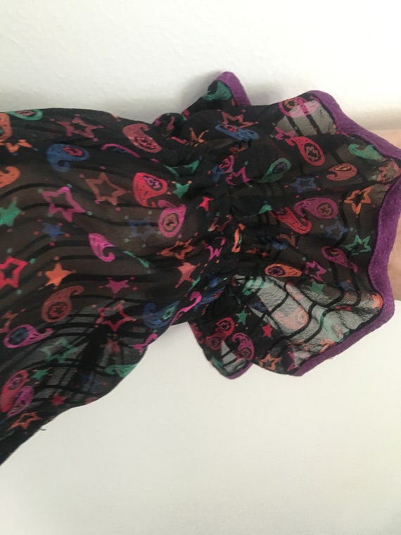 Zandra Rhodes vintage 70s silk dress - image 7