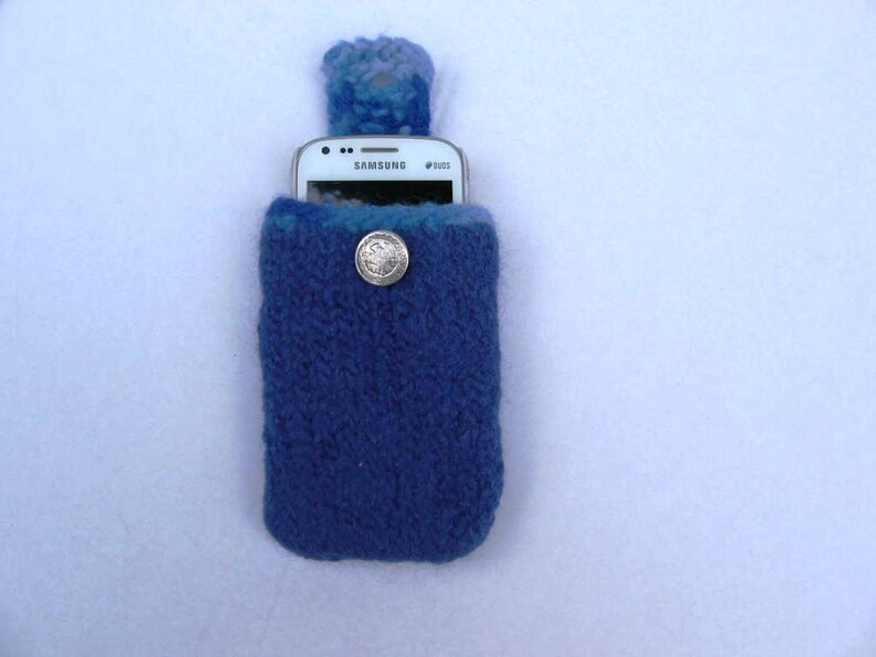 EL BURRO felt bag pouch belt bag lady bag 100/% wool 8 x 13 cm Blue light blue bag