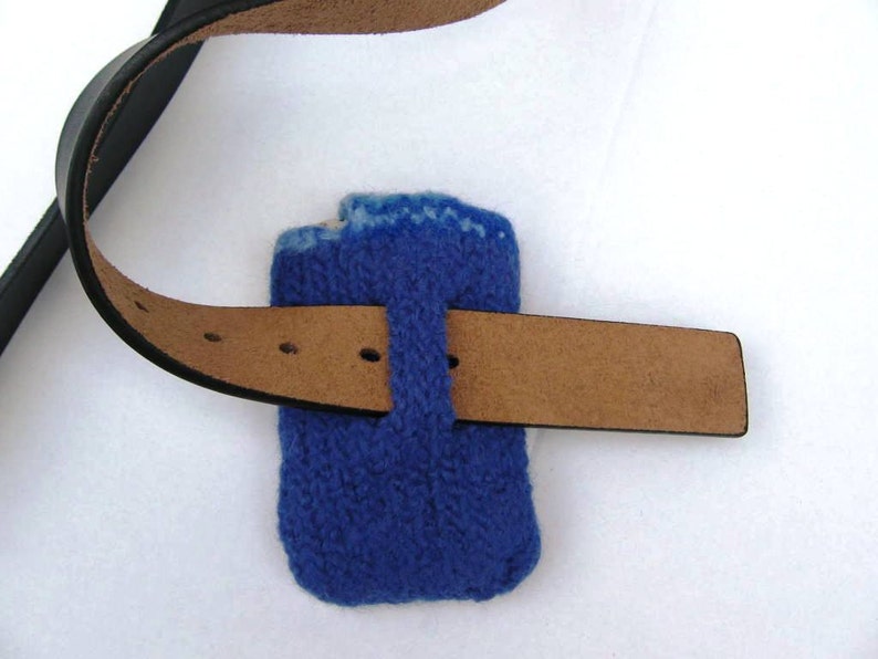 EL BURRO felt bag pouch belt bag lady bag 100/% wool 8 x 13 cm Blue light blue bag