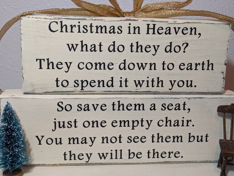 Christmas in Heaven with chair Empty chair Christmas poem  Etsy