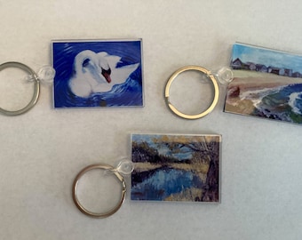 Key Chains with Artwork by Rennie Keller