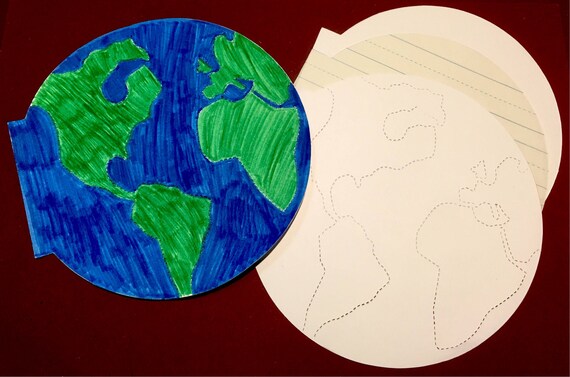 12 Earth Coloring And Writing Books Quick Crafts For Kids Earth Day Project Solar System Writing Paper