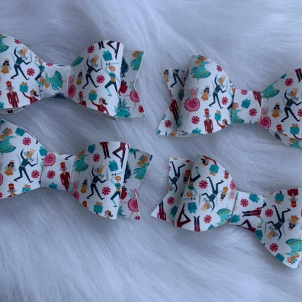 Nutcracker Hair Bow | Christmas Bows | Handmade Bows | Pigtail Bows | Nutcracker | Christmas Gift