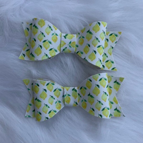 Lemon Hair Bow | Summer Bows | Lemons | Newborn Gift | Baby Shower Gift | Newborn Bow | Newborn Gift