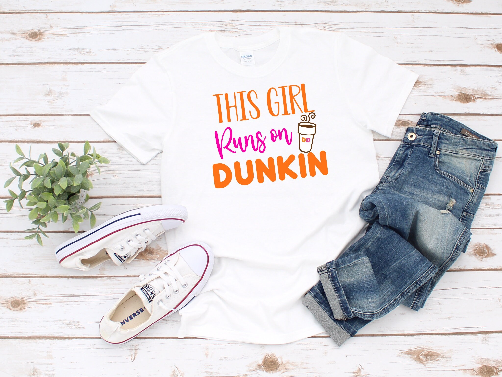 This girl runs online on dunkin sweatshirt