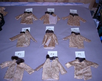 Vintage Original 1960s TV Show &quot;Honey West&quot; Gold Jackets with fur collar outfit