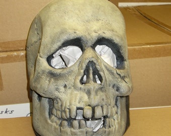 Vintage Don Post Studios "Gray Skull" vinyl glow mask