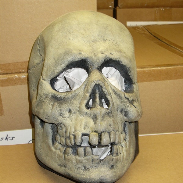 Vintage Don Post Studios "Gray Skull" vinyl glow mask