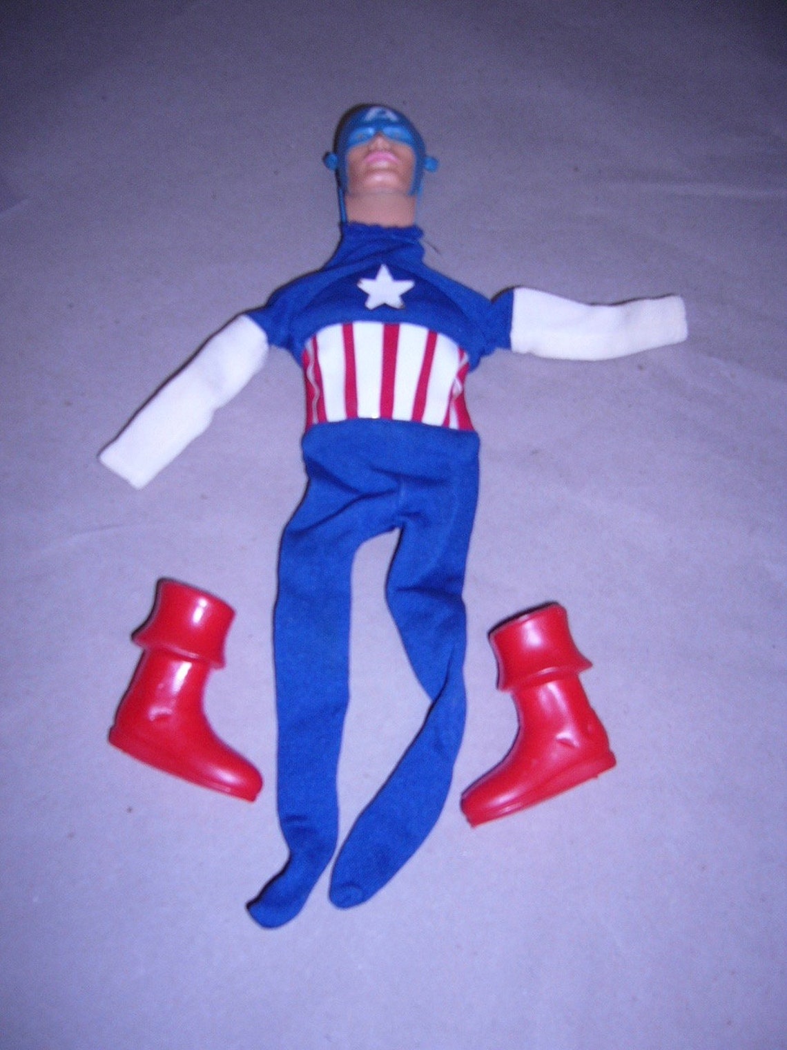 Vintage Ideal 1960s captain America Captain Action Super Hero Action Figure Doll Outfit Set Etsy