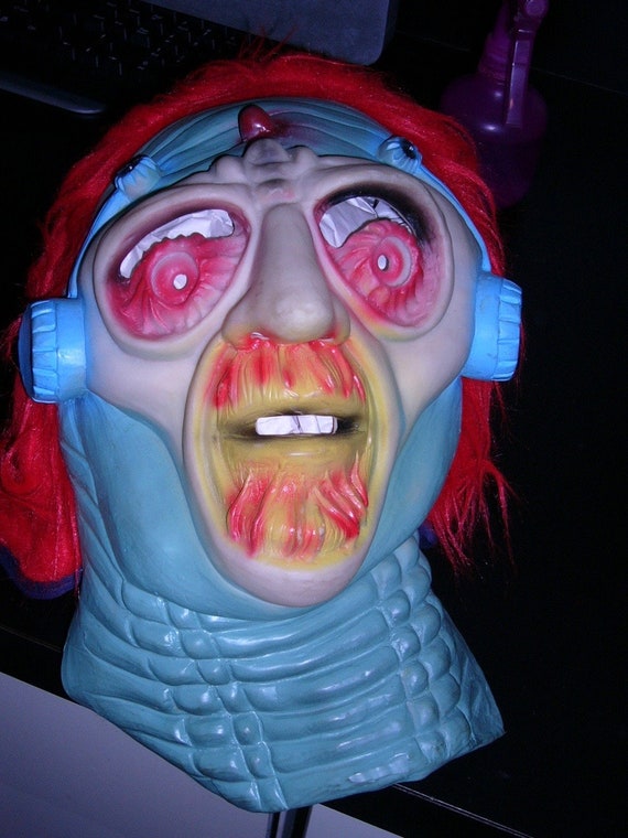 New vintage Halloween full head and neck mask 2025 New One-Hole Balaclava Halloween Funny Knitting Coil to  main image 4