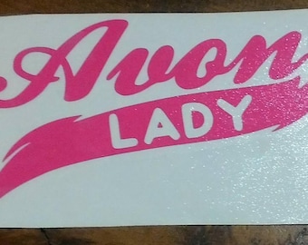 Avon Lady -  vinyl sticker decal for car yeti mascara 2.5 x 4 " FREE SHIPPING  Avon Consultant