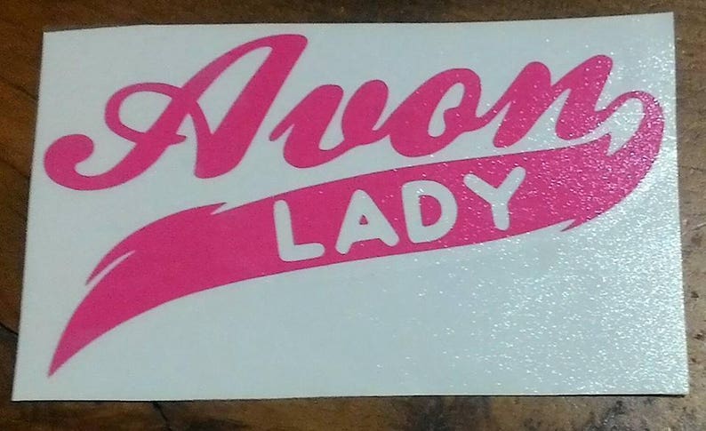 Avon Lady vinyl sticker decal for car yeti mascara 2.5 x 4 FREE SHIPPING Avon Consultant image 1