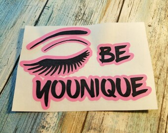 Be YOUNIQUE Vinyl Decal - yeti, vehicle, laptop - Lash Boss - FREE SHIPPING