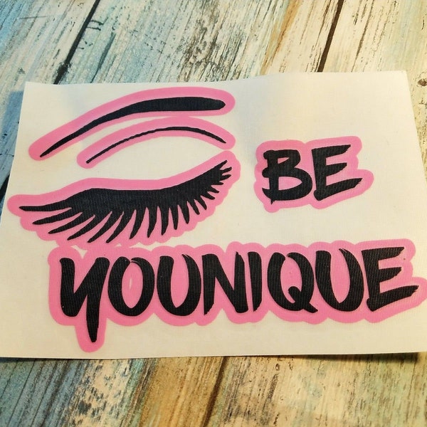Be YOUNIQUE Vinyl Decal - yeti, vehicle, laptop - Lash Boss - FREE SHIPPING