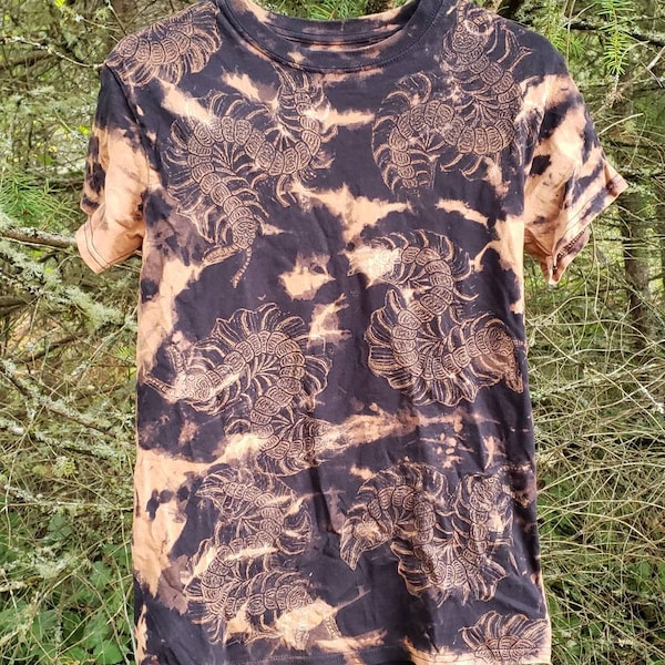 Oops! All Centipedes Bleach Printed Reverse Tie Dye T Shirt *Made To Order Sizes S-5XL*