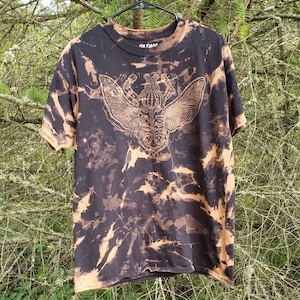 Goliath Beetle Bleach Printed Reverse Tie Dyed T-shirt *Made-to-Order sizes XS-10XL*