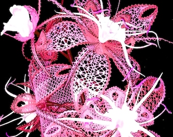 Bobbin lace pattern star blossom 20 cm